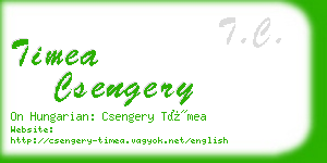 timea csengery business card